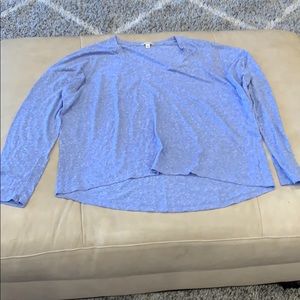 long sleeve purple tee